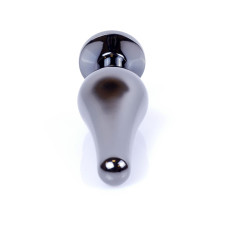 Анальная пробка B - Series HeavyFun Long Jewellery Dark Silver Plug, диаметр 3 см, длина 9,5 см, Blue