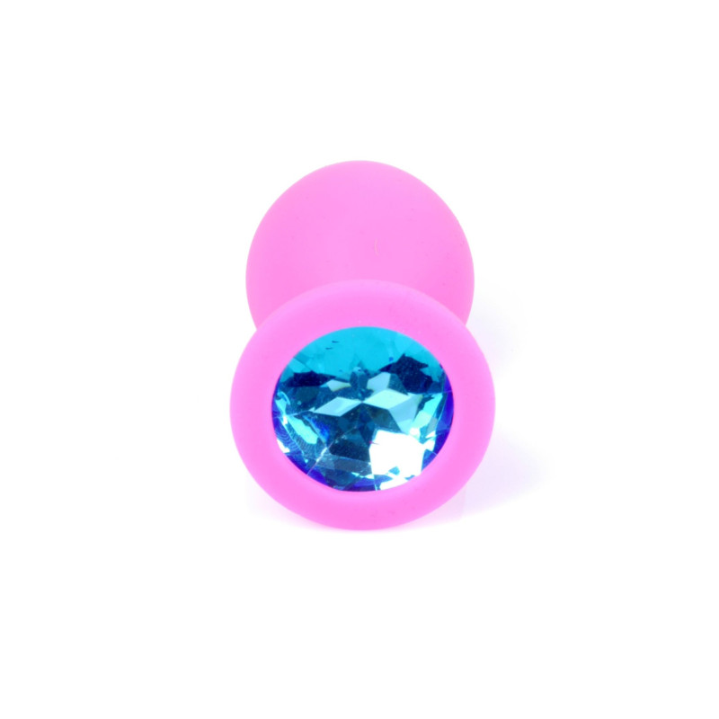 Анальная пробка B - Series HeavyFun Classic Jewellery Silicone Pink Plug, диаметр 3,5 см, длина 8 см, Blue
