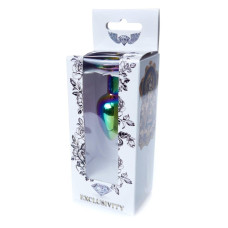 Анальна пробка B - Series HeavyFun Classic Jewellery Multicolour Plug, діаметр 2,7 см, довжина 7 см, Clear