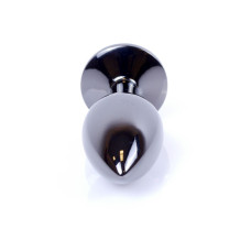 Анальная пробка B – Series HeavyFun Classic Jewellery Dark Silver Plug, диаметр 2,7 см, длина 7 см, Green