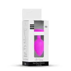 Анальная пробка B - Series HeavyFun Classic Jewellery Silicone Pink Plug, диаметр 3,5 см, длина 8 см, Blue