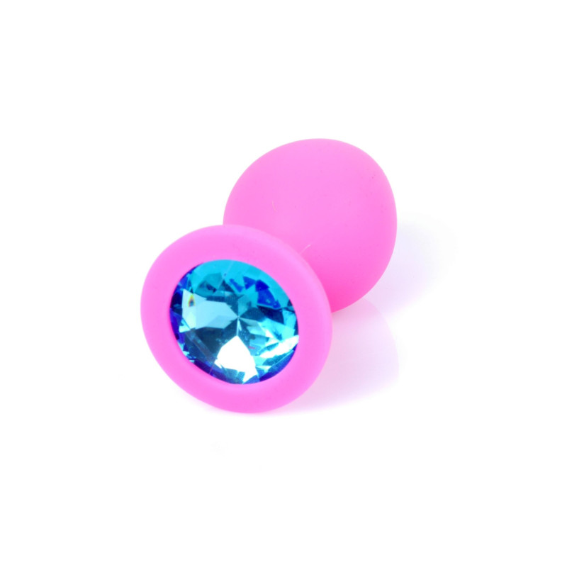 Анальная пробка B - Series HeavyFun Classic Jewellery Silicone Pink Plug, диаметр 3,5 см, длина 8 см, Blue