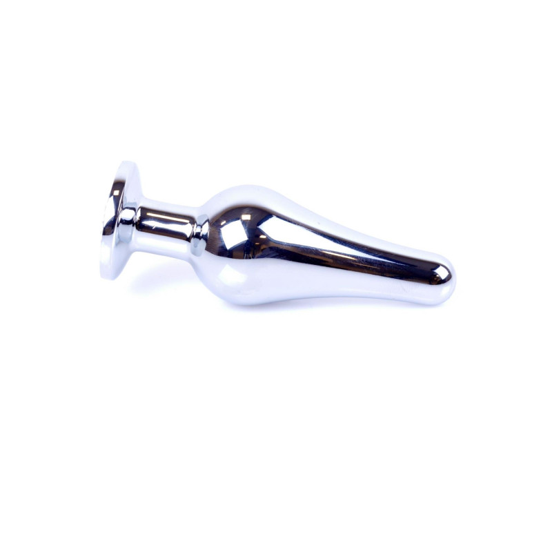 Анальна пробка B - Series HeavyFun Long Jewellery Silver Plug, діаметр 3 см, довжина 9,5 см, Black