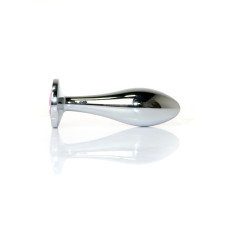 Анальна пробка B - Series HeavyFun Bullet Jewellery Silver Plug, діаметр 2,8 см, довжина 9,2 см, Pink