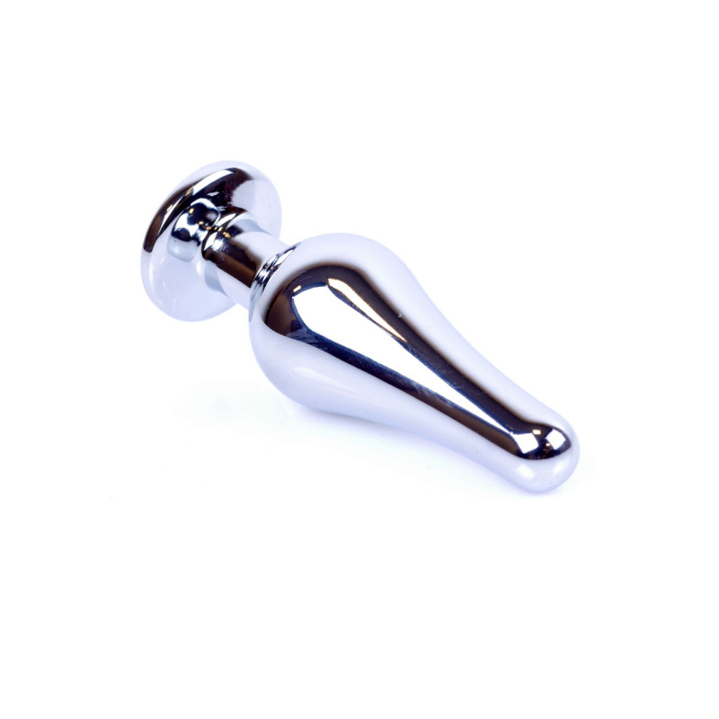 Анальна пробка B - Series HeavyFun Long Jewellery Silver Plug, діаметр 3 см, довжина 9,5 см, Blue