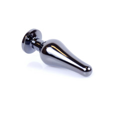 Анальная пробка B - Series HeavyFun Long Jewellery Dark Silver Plug, диаметр 3 см, длина 9,5 см, Green