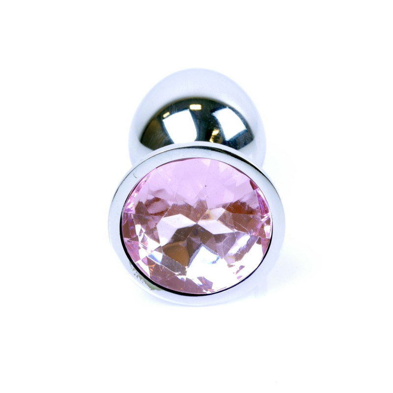 Анальна пробка B - Series HeavyFun Classic Jewellery Silver Plug, діаметр 2,7 см, довжина 7 см, Pink