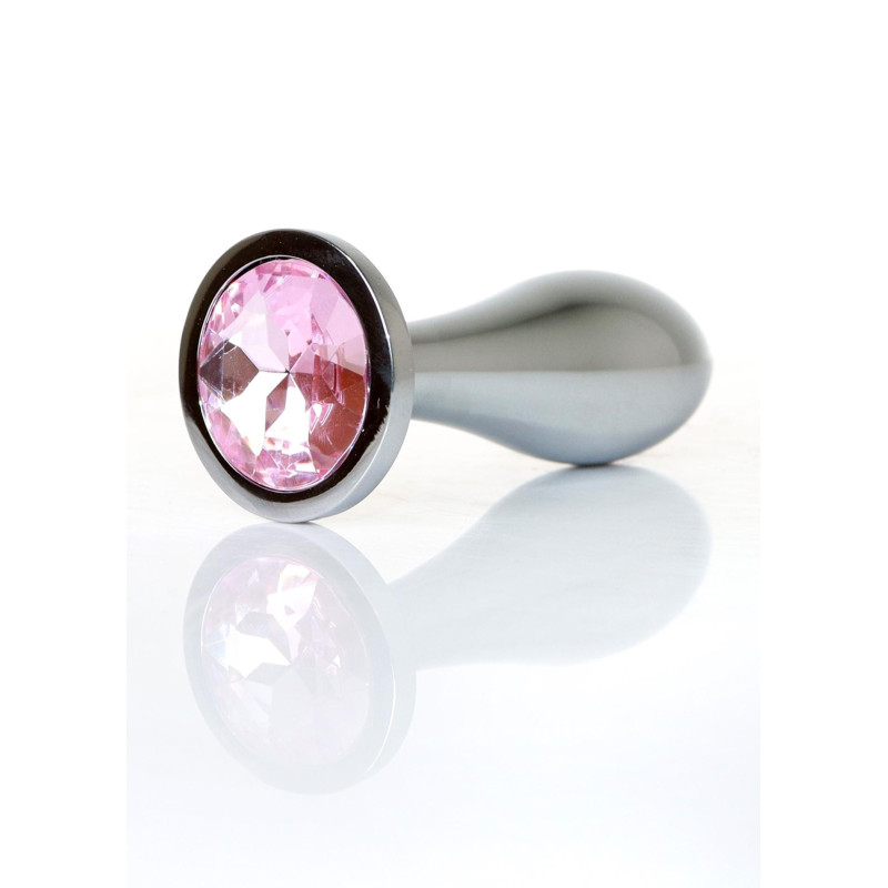 Анальна пробка B - Series HeavyFun Bullet Jewellery Silver Plug, діаметр 2,8 см, довжина 9,2 см, Pink