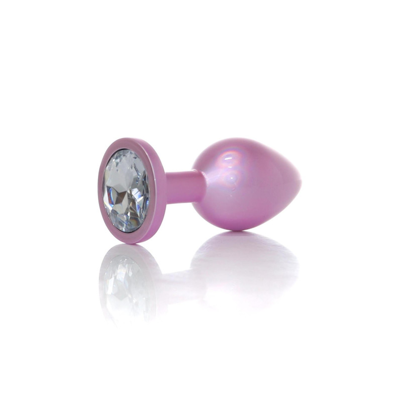 Анальна пробка B - Series HeavyFun Pearl Classic Jewellery Pink Plug Clear M