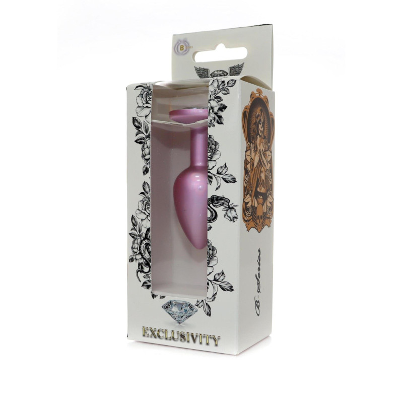 Анальна пробка B - Series HeavyFun Pearl Classic Jewellery Pink Plug Clear S