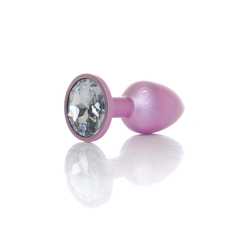 Анальна пробка B - Series HeavyFun Pearl Classic Jewellery Pink Plug Clear S