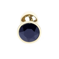 Анальная пробка B – Series HeavyFun Classic Jewellery Gold Plug, диаметр 2,7 см, длина 7 см, Black