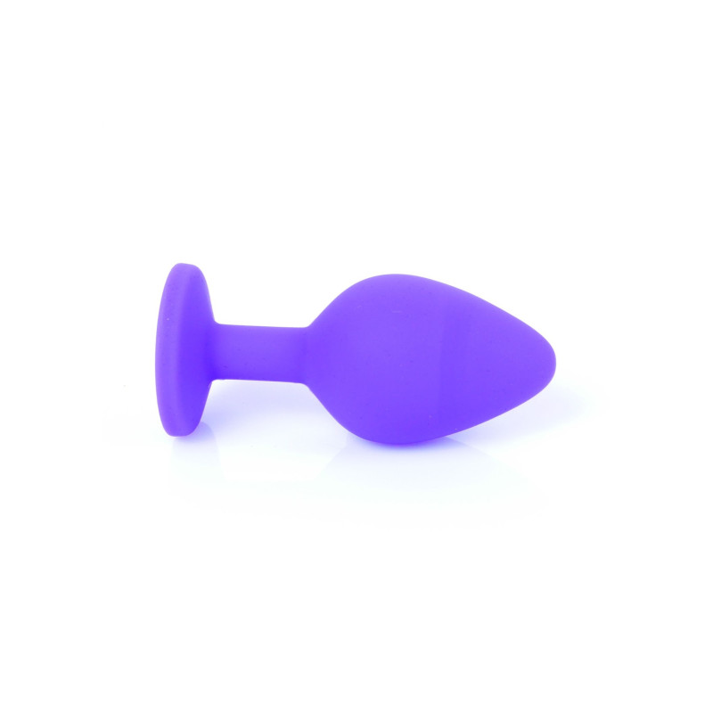 Анальная пробка B-Series HeavyFun Classic Jewellery Silicone Purple Plug, диаметр 3,5 см, длина 8 см, Red