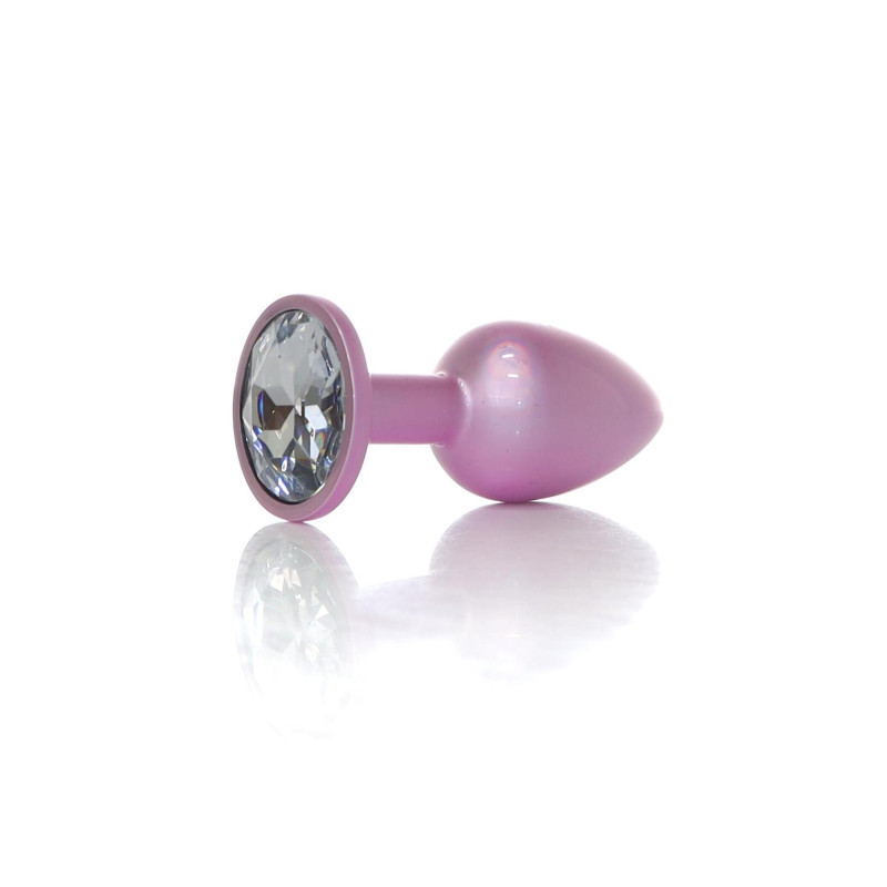 Анальна пробка B - Series HeavyFun Pearl Classic Jewellery Pink Plug Clear S