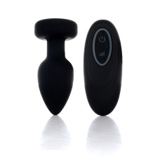 Анальная вибропробка B - Series HeavyFun Silicone Black Plug Disco Flashlight