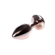 Анальна пробка B - Series HeavyFun Classic Jewellery Red Gold Plug, діаметр 2,7 см, довжина 7 см, Clear