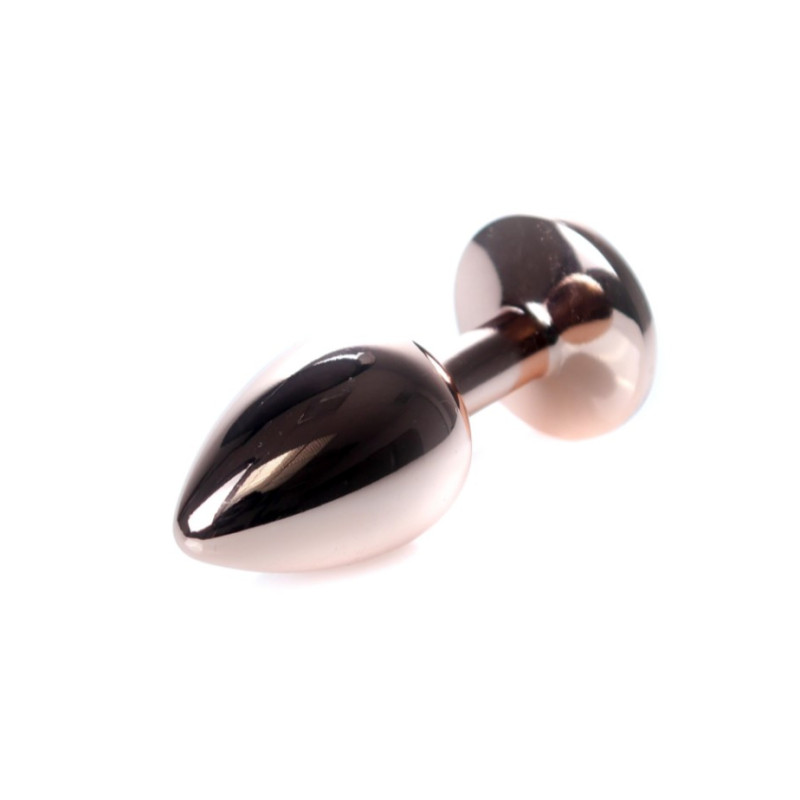 Анальна пробка B - Series HeavyFun Classic Jewellery Red Gold Plug, діаметр 2,7 см, довжина 7 см, Clear