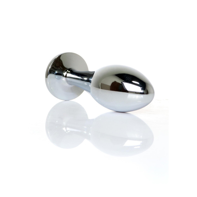 Анальна пробка B - Series HeavyFun Bullet Jewellery Silver Plug, діаметр 3,2 см, довжина 10,5 см, Light Blue