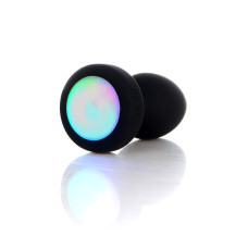 Анальная вибропробка B - Series HeavyFun Silicone Black Plug Disco Flashlight
