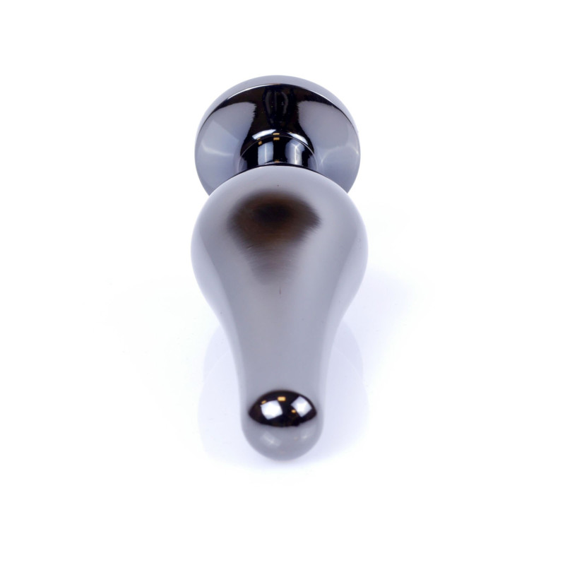 Анальна пробка B - Series HeavyFun Long Jewellery Dark Silver Plug, діаметр 3 см, довжина 9,5 см, Purple
