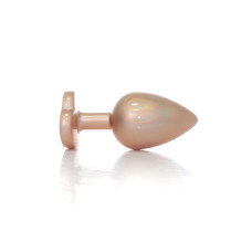 Анальна пробка B - Series HeavyFun Pearl Heart Jewellery Gold Plug Clear L