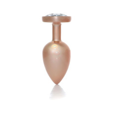 Анальна пробка B - Series HeavyFun Pearl Heart Jewellery Gold Plug Clear L