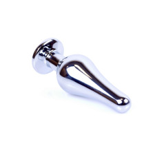 Анальная пробка B - Series HeavyFun Long Jewellery Silver Plug, диаметр 3 см, длина 9,5 см, Dark Blue