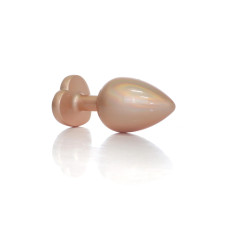Анальна пробка B - Series HeavyFun Pearl Heart Jewellery Gold Plug Clear L