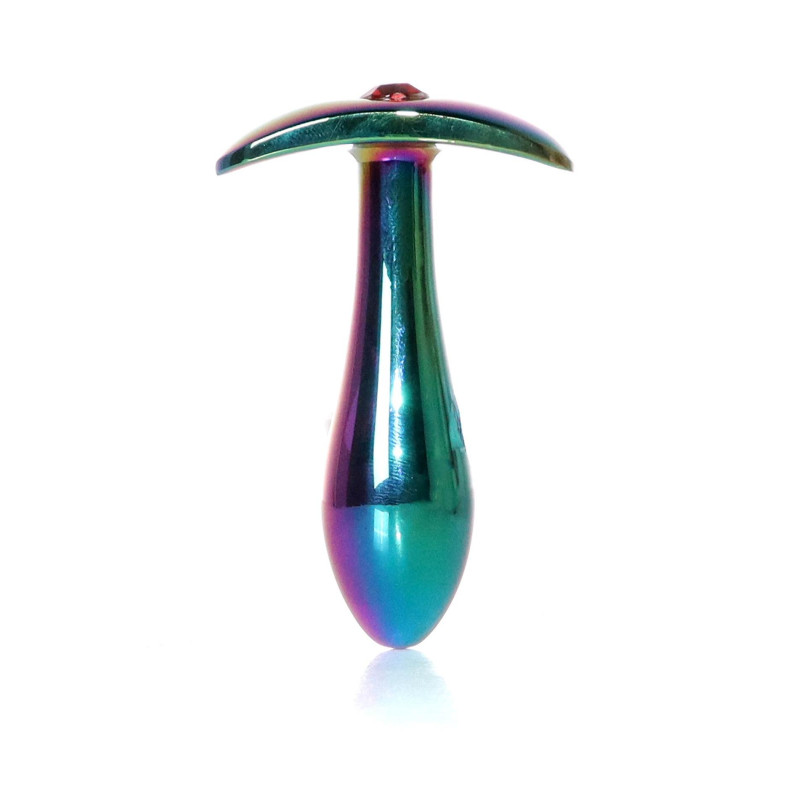 Анальна пробка B - Series HeavyFun Bullet Jewellery Multicolour Plug, діаметр 2 см, довжина 7,7 см, Red