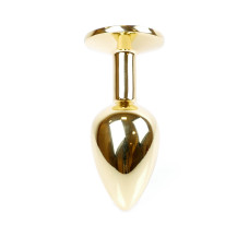 Анальная пробка B – Series HeavyFun Classic Jewellery Gold Plug, диаметр 2,7 см, длина 7 см, Clear