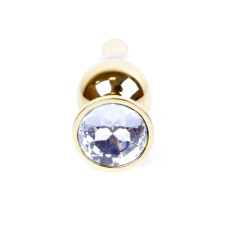 Анальна пробка B - Series HeavyFun Long Jewellery Gold Plug, діаметр 3 см, довжина 9,5 см, Clear