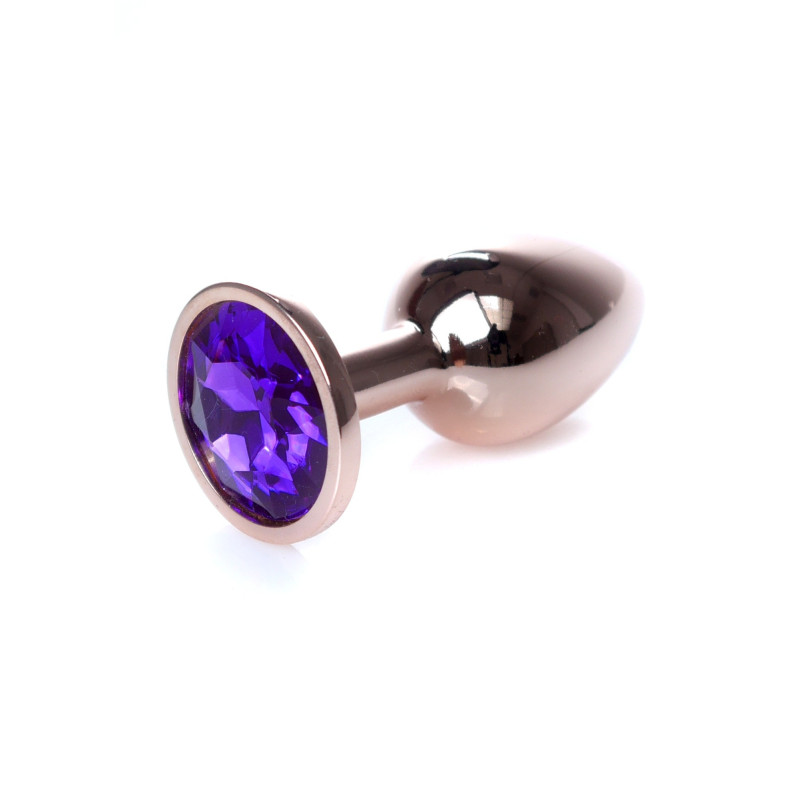 Анальная пробка B – Series HeavyFun Classic Jewellery Red Gold Plug, диаметр 2,7 см, длина 7 см, Purple