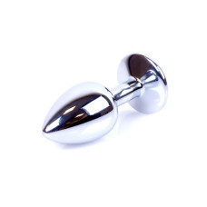 Анальна пробка B - Series HeavyFun Classic Jewellery Silver Plug, діаметр 2,7 см, довжина 7 см, Black