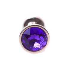 Анальная пробка B – Series HeavyFun Classic Jewellery Red Gold Plug, диаметр 2,7 см, длина 7 см, Purple
