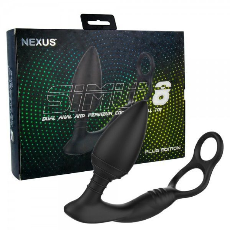 Анальная вибропробка Nexus SIMUL8 Plug Edition с эрекционным кольцом и двумя моторами Анальная вибропробка Nexus SIMUL8 Plug Edition с эрекционным кольцом и двумя моторами