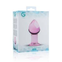 Рожева анальна пробка зі скла Gildo Pink Glass Buttplug No. 27