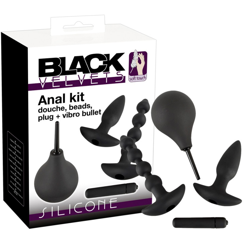 Анальные пробки Black Velvets Anal Kit Черные Анальные пробки Black Velvets Anal Kit Черные