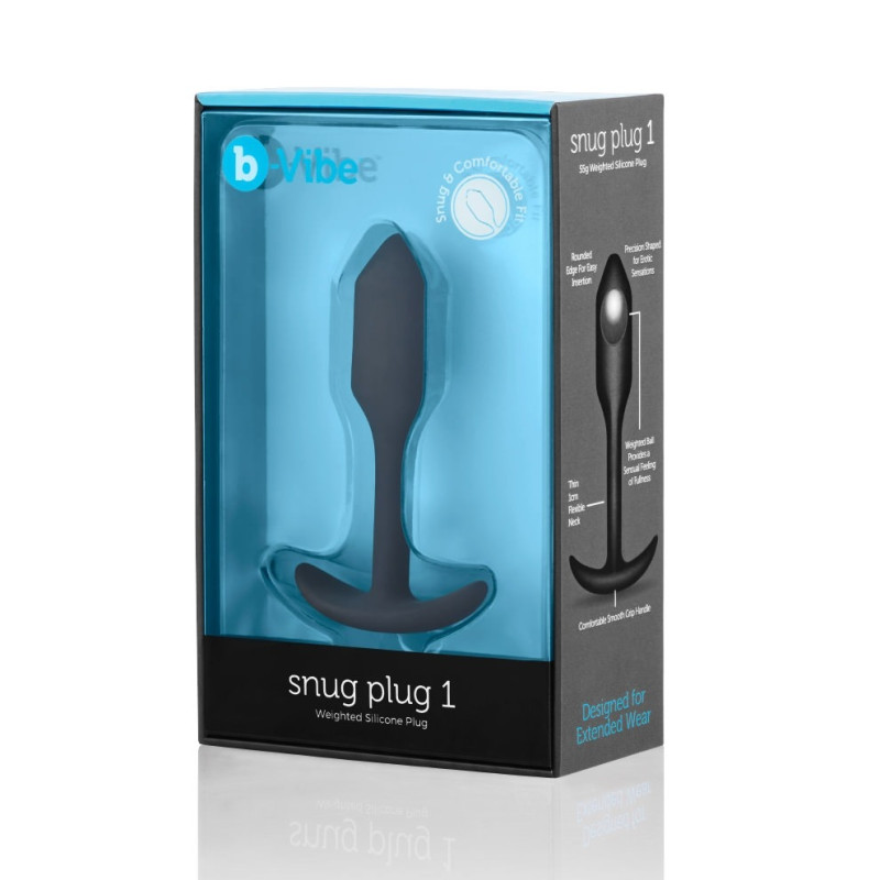 Анальна пробка із зміщеним центром ваги B-vibe Snug Plug 1 чорна Анальна пробка із зміщеним центром ваги B-vibe Snug Plug 1 чорна