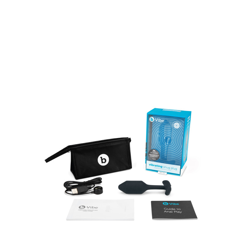 Анальная пробка с вибрацией B-Vibe Snug Plug 2 черная Анальная пробка с вибрацией B-Vibe Snug Plug 2 черная