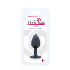 Анальная пробка Dream Toys All Time Favorites Silicone Diamond Plug Черная