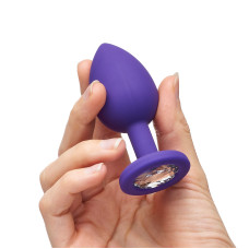 Анальная пробка с кристаллом So Divine Bootylicious 3 в 1 сменные кристаллы M