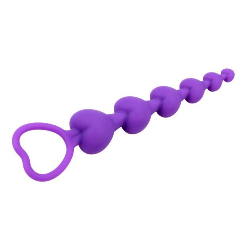 Анальная цепочка Chisa Heart Booty Beads Фиолетовая Анальная цепочка Chisa Heart Booty Beads Фиолетовая