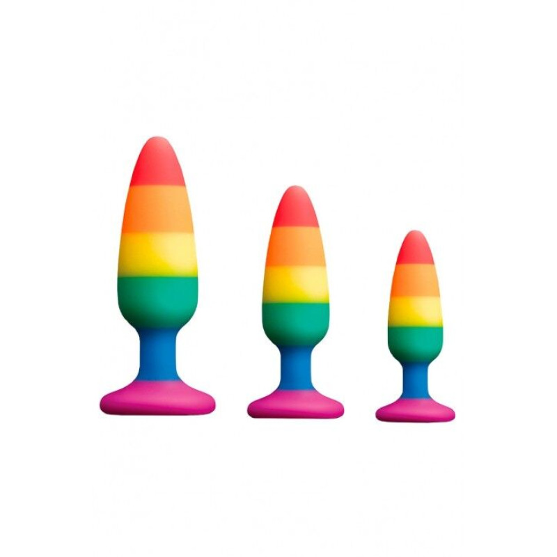Силиконовая анальная пробка Wooomy Hiperloo Silicone Rainbow Plug M, диаметр 2,9 см, длина 11 см Силиконовая анальная пробка Wooomy Hiperloo Silicone Rainbow Plug M, диаметр 2,9 см, длина 11 см