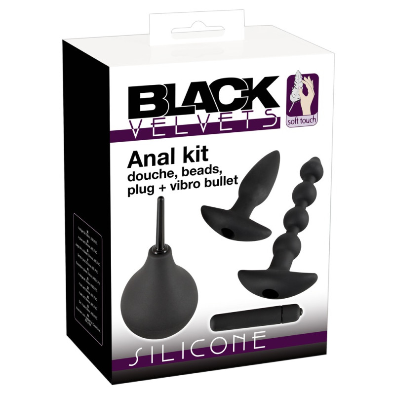 Анальные пробки Black Velvets Anal Kit Черные Анальные пробки Black Velvets Anal Kit Черные