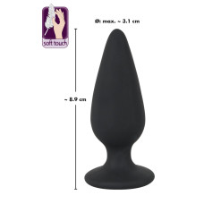 Анальная пробка Black Velvets Heavy Plug Medium Черная