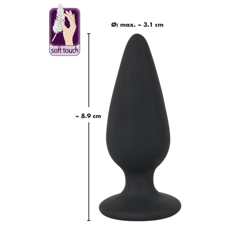 Анальная пробка Black Velvets Heavy Plug Medium Черная Анальная пробка Black Velvets Heavy Plug Medium Черная