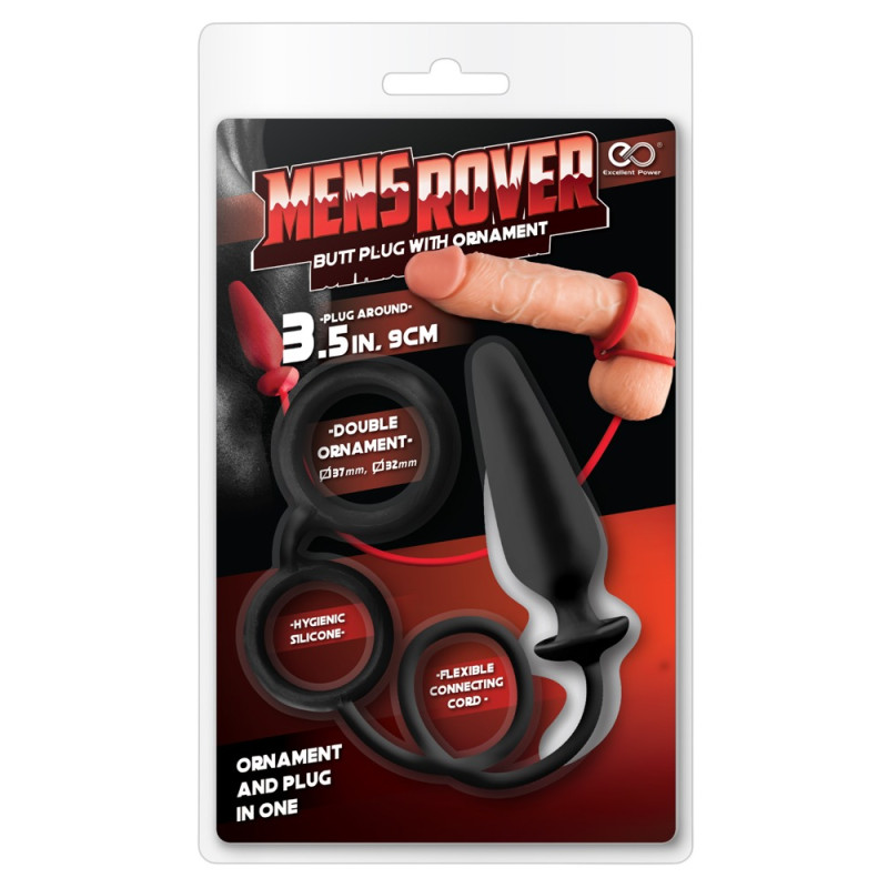 Анальная пробка Orion с кольцами Mens Rover 3,5 inch Butt Plug Анальная пробка Orion с кольцами Mens Rover 3,5 inch Butt Plug