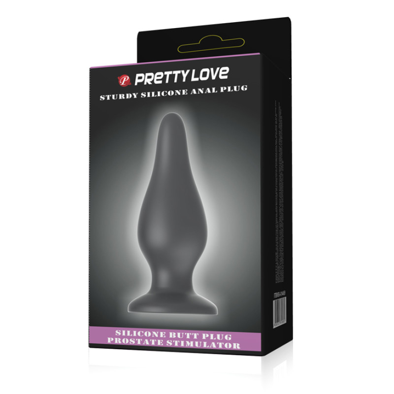Анальная пробка Pretty Love Sturdy Silicone Anal Plug Черная Анальная пробка Pretty Love Sturdy Silicone Anal Plug Черная