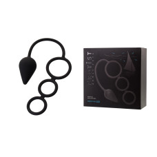 Анальная пробка с эрекционным кольцом Toyfa Erotist Черная