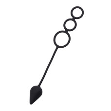 Анальная пробка с эрекционным кольцом Toyfa Erotist Черная